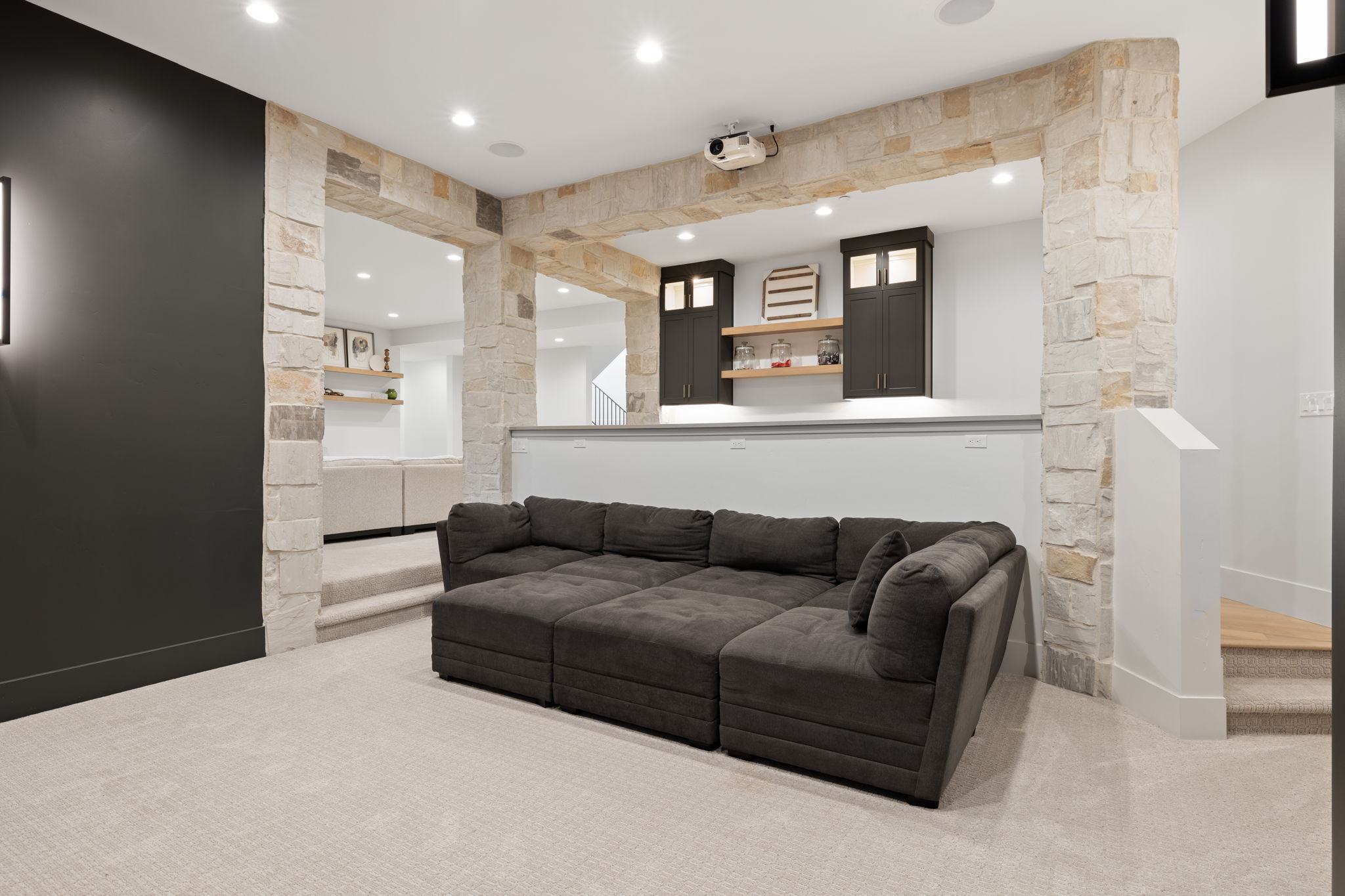 Finished basement space