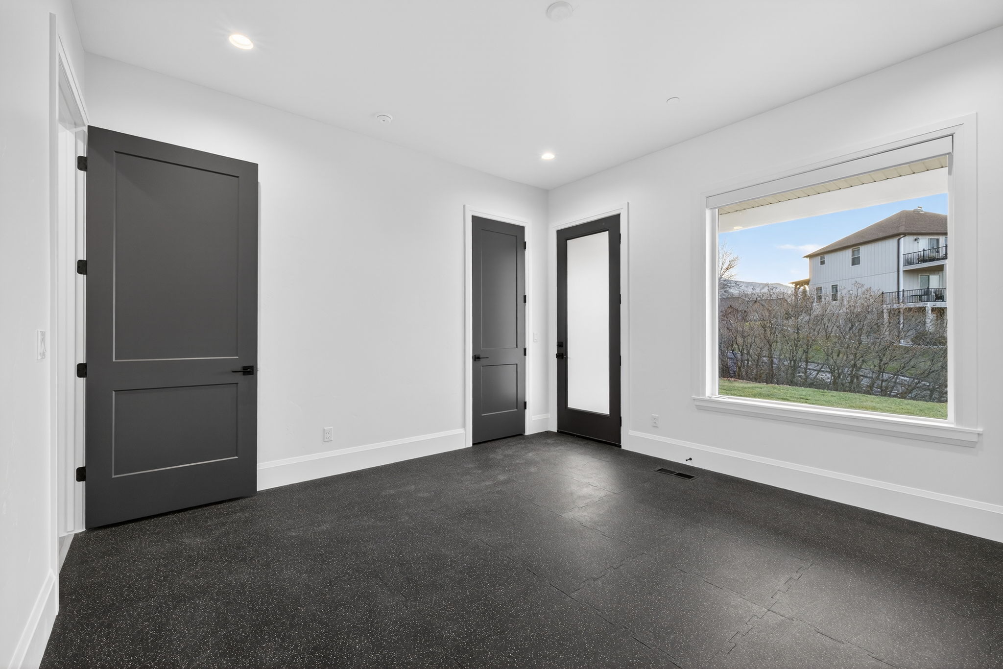 Open concept basement layout